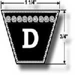 D Section Belts (32mm x 19mm)